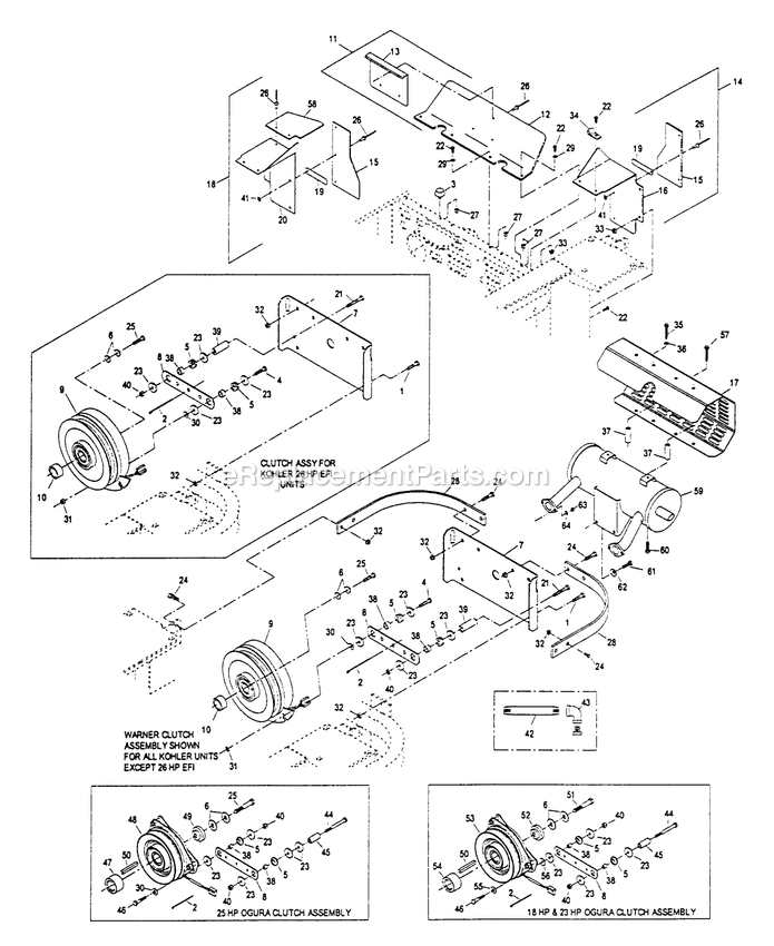 eXmark LZ23KC523 (220000-251999)(2000) Lazer Z Engine Deck Group (4) Diagram