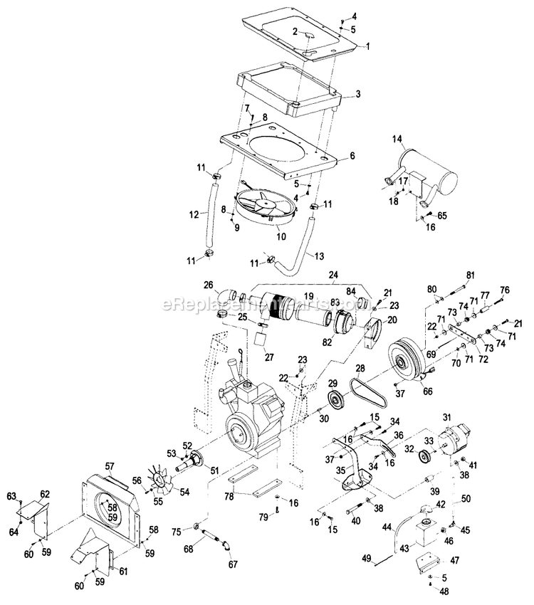 eXmark LZ23KC604 (190000-219999)(1999) Lazer Z Engine Deck Group (2) Diagram