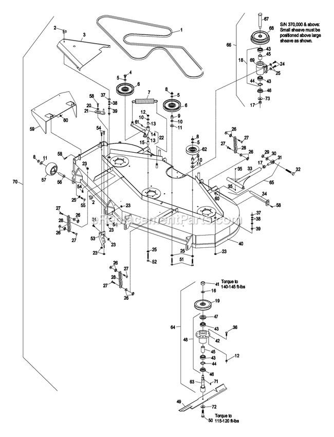 eXmark LZ26KC724 (370000-439999)(2003) Lazer Z Deck Group (3) Diagram