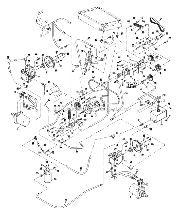 eXmark LZ31DG724 (260000-319999)(2001) Lazer Z Xp Hydraulic Group Diagram