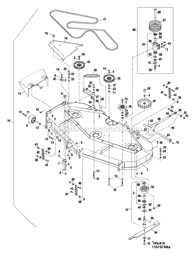 eXmark LZ31DG724 (260000-319999)(2001) Lazer Z Xp Deck Group (2) Diagram