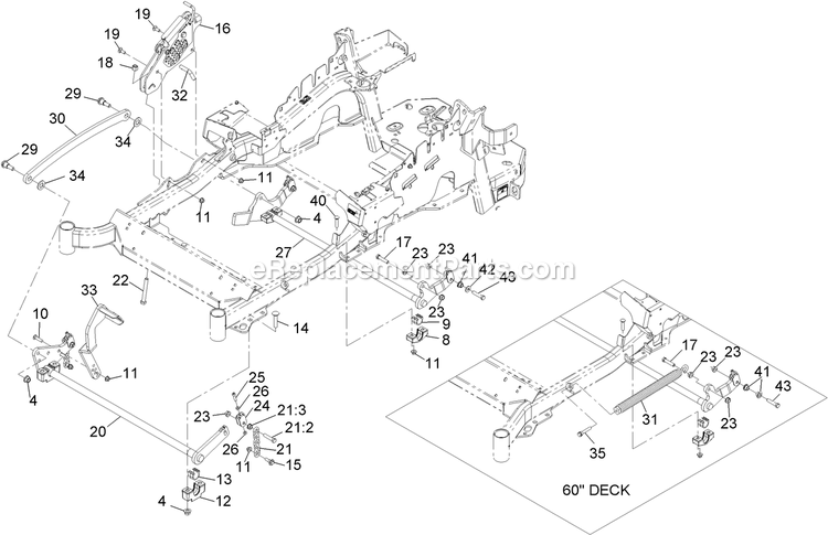 eXmark LZA20KAX484 (850000-919999)(2010) Next Lazer Z Advantage Series Deck Support Group Diagram