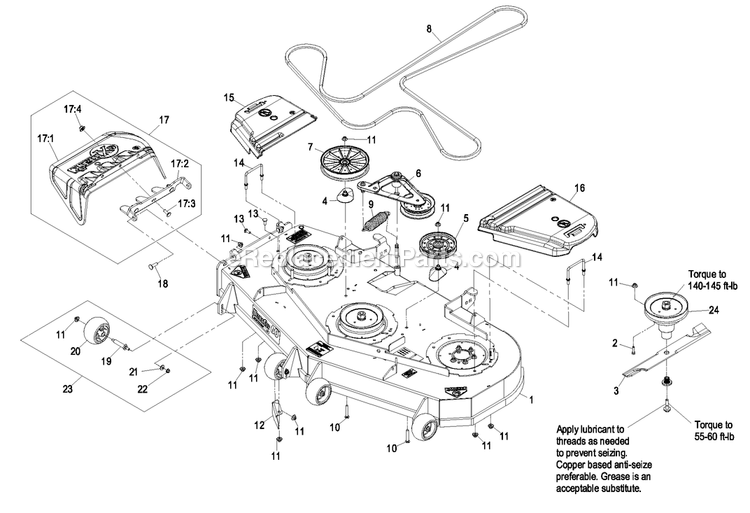 eXmark LZAS23KC524 (850000-919999)(2010) Next Lazer Z Advantage Series X Deck Group (3) Diagram