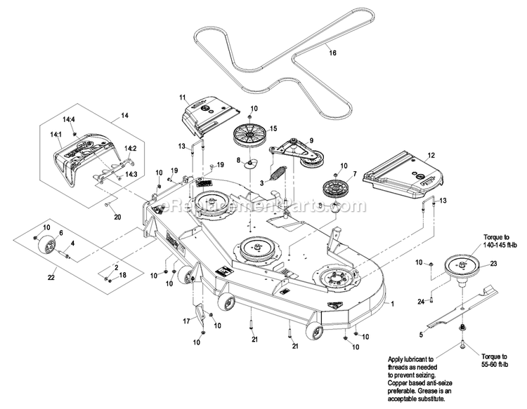 eXmark LZAS23KC524 (850000-919999)(2010) Next Lazer Z Advantage Series X Deck Group (4) Diagram