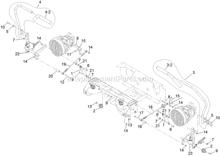 eXmark LZDS902K60RD (314000000-314999999)(2014) Lazer Z Ds-Series Motion Control Assembly Diagram