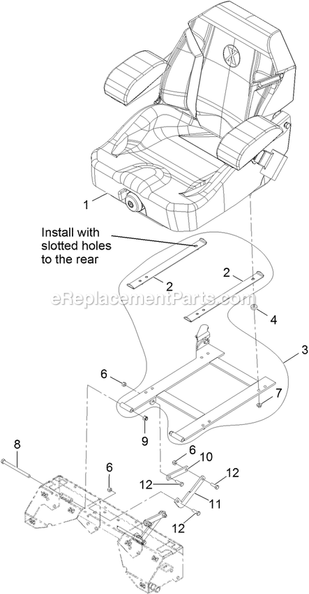 eXmark LZDS902K60RD (314000000-314999999)(2014) Lazer Z Ds-Series Seat Assembly Diagram