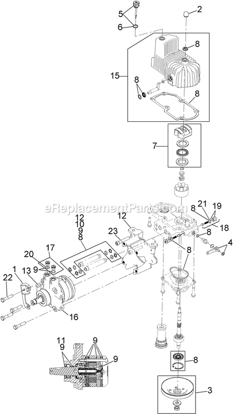 eXmark LZE600KA484 (314000000-314999999)(2014) Lazer Z E-Series Lh Hydro Assembly Diagram