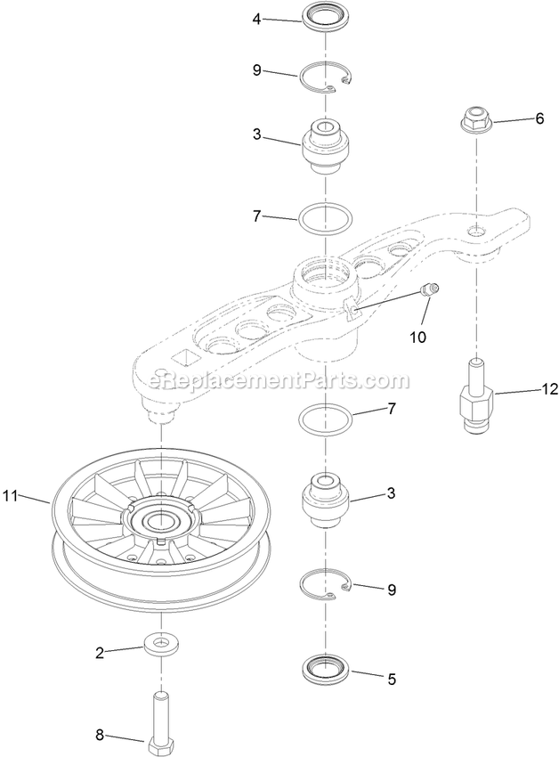 eXmark LZE600KA484 (314000000-314999999)(2014) Lazer Z E-Series Pump Idler Assembly Diagram