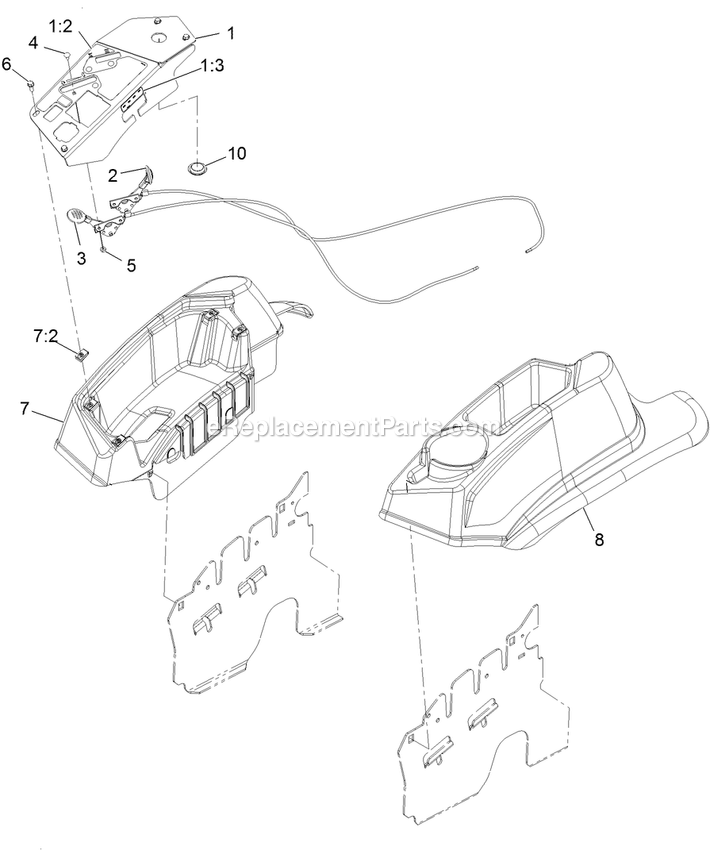 eXmark LZE600KA484 (314000000-314999999)(2014) Lazer Z E-Series Control Assembly Diagram