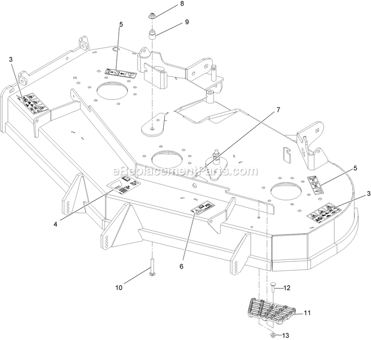 eXmark LZE651CKA484A2 (411294212-999999999)(2022) Lazer Z E-Series Deck With Decals Assembly Diagram