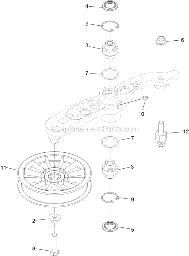 eXmark LZE730KA604 (313000000-313999999)(2013) Lazer Z E-Series Pump Idler Assembly Diagram