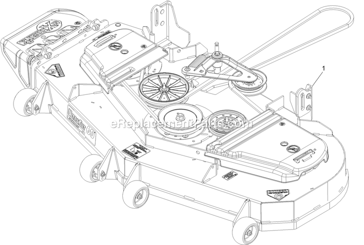 eXmark LZE740KC604 (312000000-312999999)(2012) Lazer Z E-Series Complete Deck Assembly Diagram