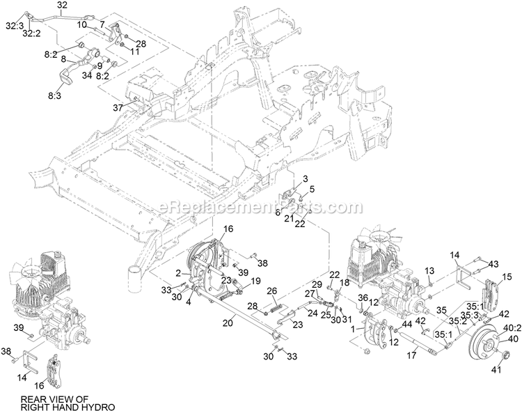 eXmark LZE751CKA524A2 (404314159-406294344)(2019) Lazer Z E-Series Park Brake Assembly Diagram