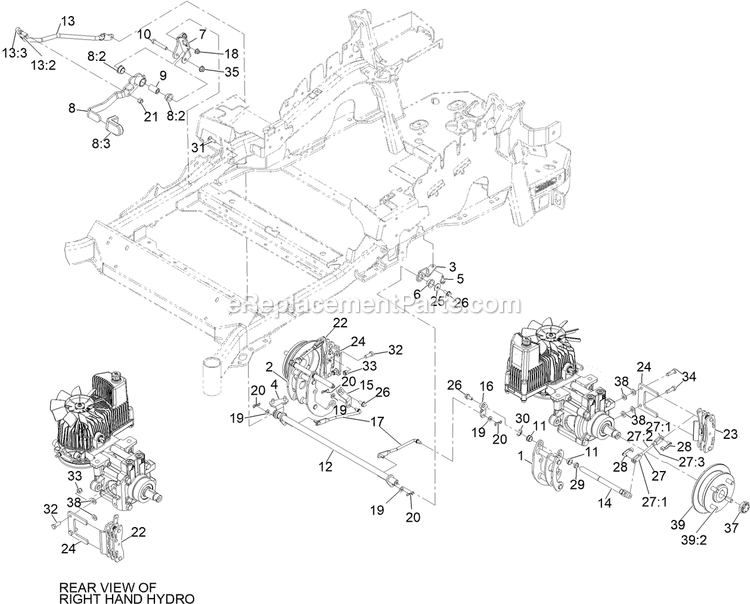 eXmark LZE751CKA524A2 (411294212-999999999)(2022) Lazer Z E-Series Park Brake Assembly Diagram