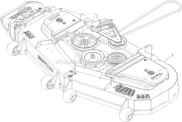 eXmark LZE751GKA604A1 (404314159-406294344)(2019) Lazer Z E-Series Complete Deck Assembly Diagram