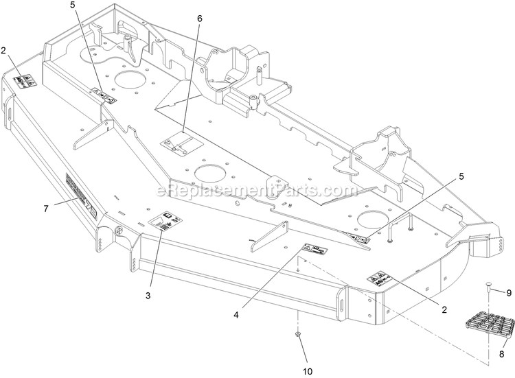eXmark LZE751GKA72RA1 (400000000-402082299)(2017) Lazer Z E-Series Deck With Decals Assembly Diagram