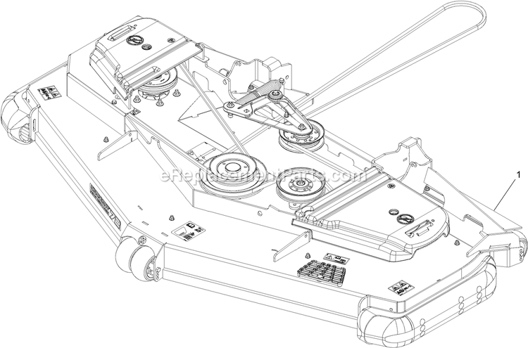 eXmark LZE751GKA72RA1 (402082300-404314158)(2018) Lazer Z E-Series Complete Deck Assembly Diagram
