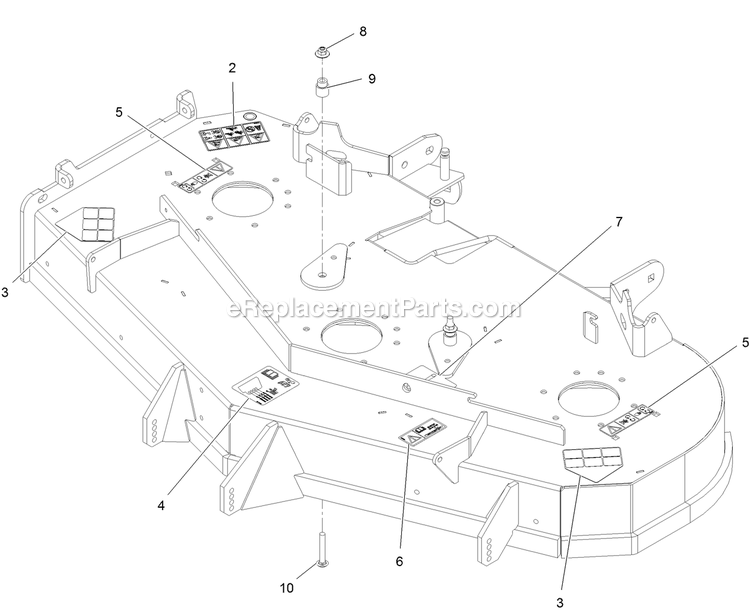 eXmark LZS651CKA484A2 (315000000-315999999)(2015) Lazer Z S-Series Deck With Decals Assembly Diagram