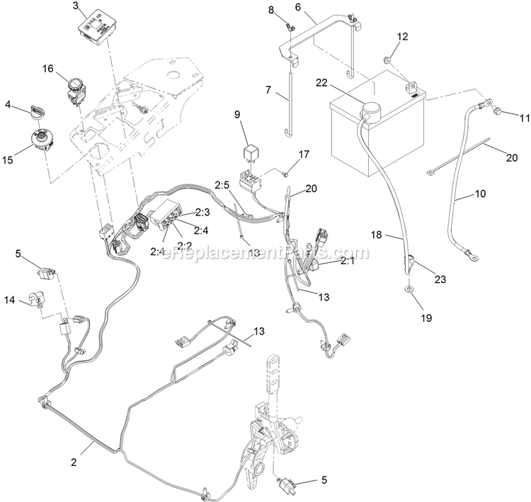 eXmark LZS651CKA484A2 (315000000-315999999)(2015) Lazer Z S-Series Electrical Assembly Diagram