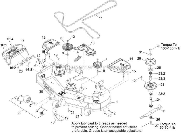 eXmark LZS730EKC524 (314000000-314999999)(2014) Lazer Z S-Series Deck Assembly Diagram