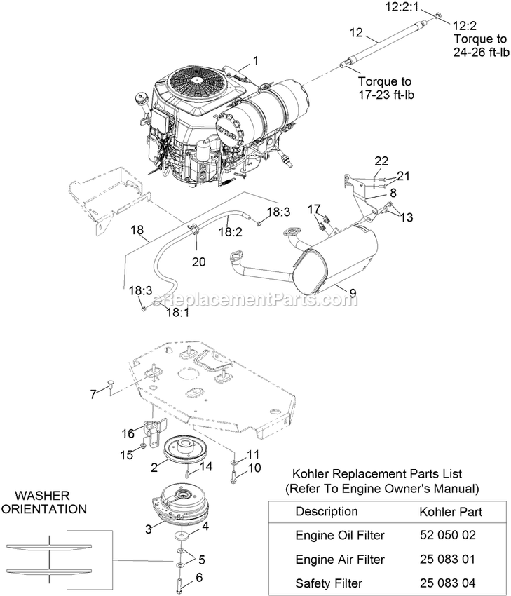 eXmark LZS730EKC524 (314000000-314999999)(2014) Lazer Z S-Series Engine Assembly Diagram