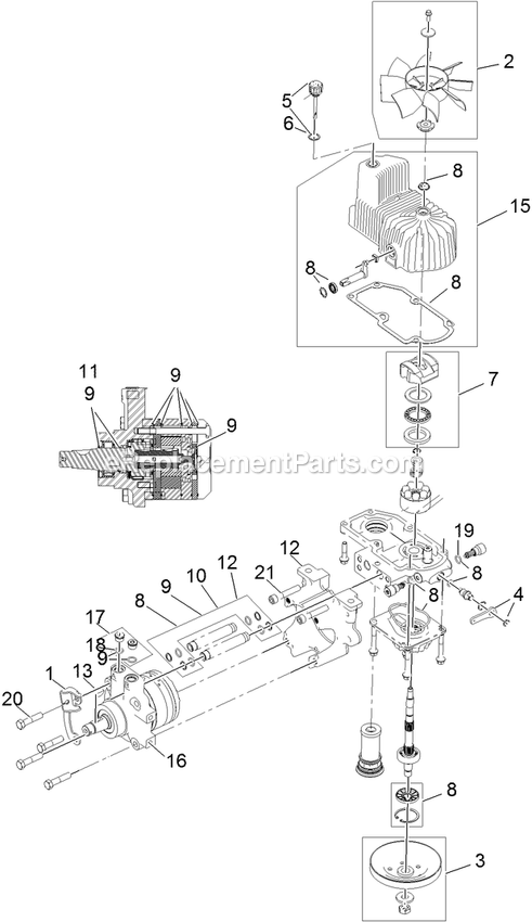 eXmark LZS740EKC60RD (314000000-314999999)(2014) Lazer Z S-Series Lh Hydro Assembly Diagram