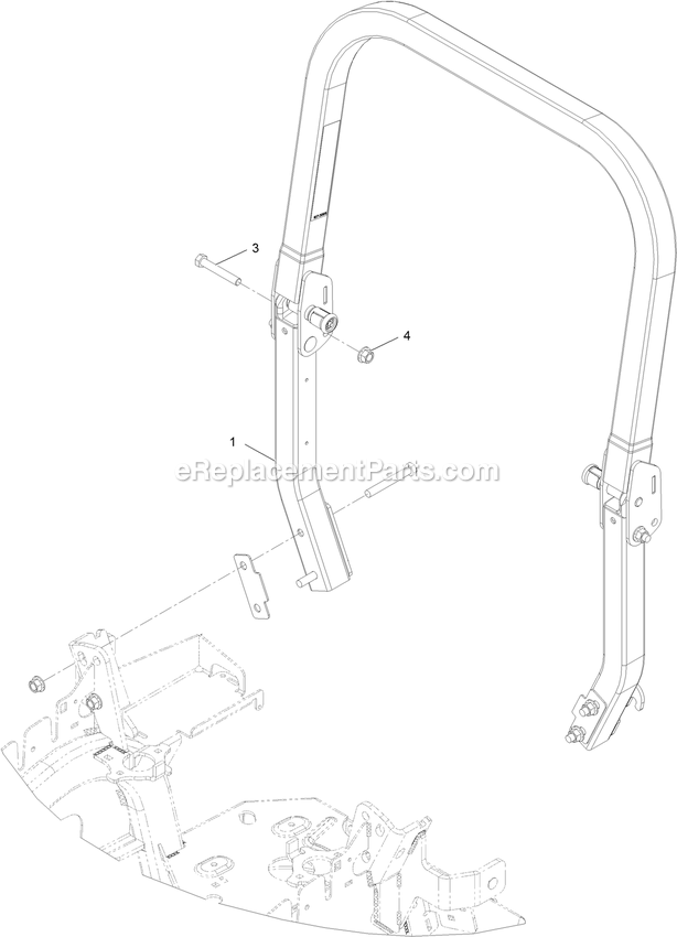 eXmark LZS740PKC60400 (402082300-404314158)(2018) Lazer Z Propane Rops Assembly Diagram