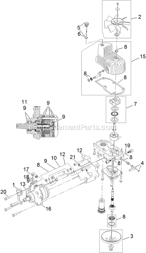 eXmark LZS749EKC72RD (314000000-314999999)(2014) Lazer Z S-Series Lh Hydro Assembly Diagram