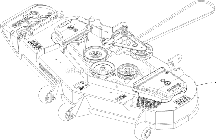 eXmark LZS801GKA524A2 (406294345-408644345)(2020) Lazer Z S-Series Complete Deck Assembly Diagram
