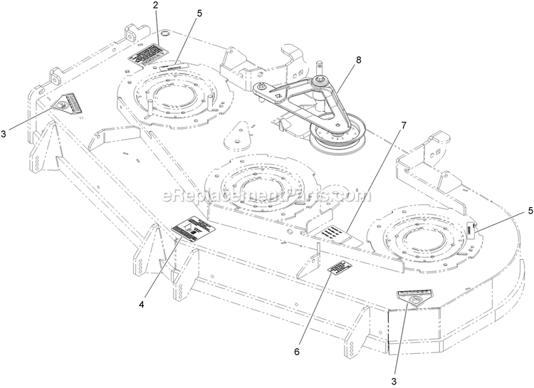 eXmark LZS801KA604 (314000000-314999999)(2014) Lazer Z S-Series Deck With Decals Assembly Diagram