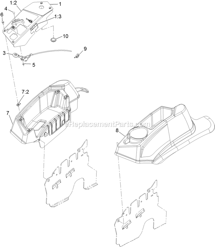 eXmark LZS801PKA724 (312000000-312999999)(2012) Lazer Z Propane Controls Assembly Diagram