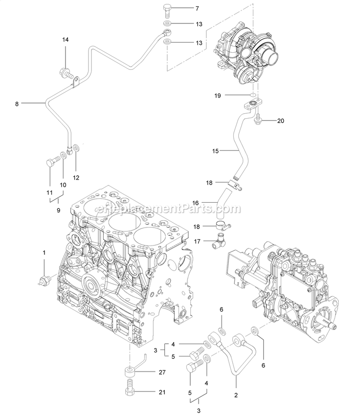 eXmark LZS80TDYM604W0 (402082300-404314158)(2018) Lazer Z S-Series Diesel Oil Pump Assembly (2) Diagram
