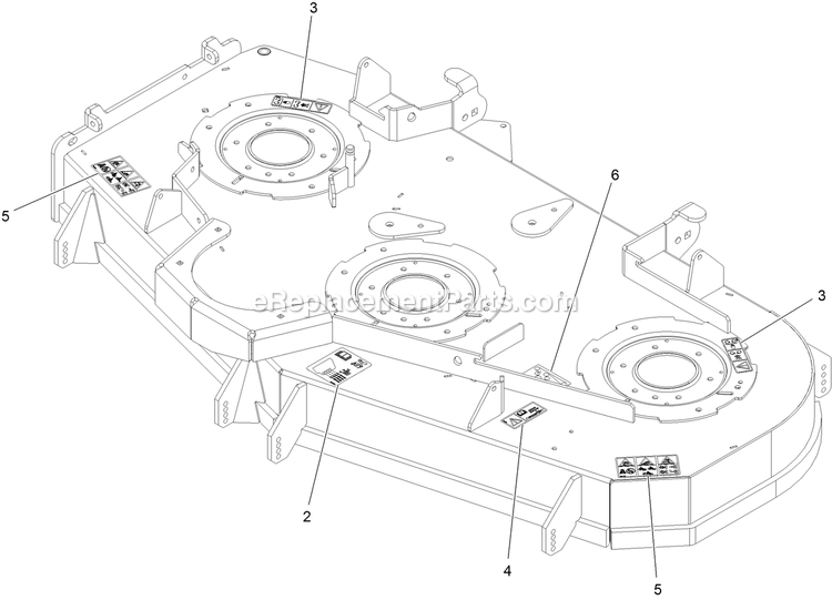 eXmark LZS80TDYM604W0 (406294345-408644345)(2020) Lazer Z S-Series Diesel Deck With Decals Assembly Diagram