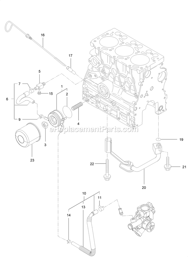 eXmark LZS80TDYM604W0 (406294345-408644345)(2020) Lazer Z S-Series Diesel Oil Pump Assembly (1) Diagram
