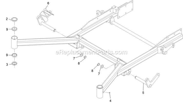 eXmark LZS902DKU725A1 (315000000-315999999)(2015) Lazer Z Ds-Series Front Frame Assembly (2) Diagram