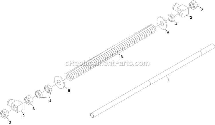 eXmark LZS902DKU725A1 (316000000-399999999)(2016) Lazer Z Ds-Series Front Frame Spring Assembly Diagram