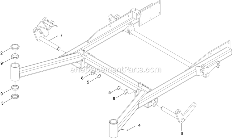 eXmark LZS902DKU72R00 (315000000-315999999)(2015) Lazer Z Ds-Series Front Frame Assembly (2) Diagram