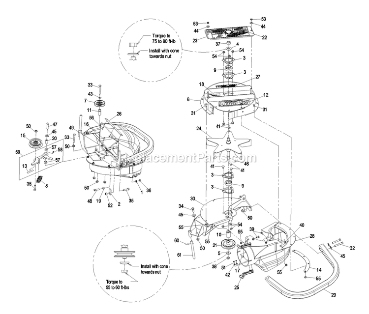 eXmark LZUV2B (850000-919999)(2010) Next Lazer Z Ultra Vac Blower Assembly (1) Diagram