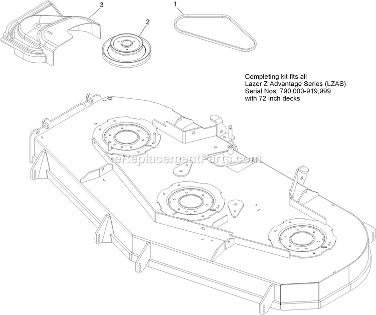 eXmark LZUV3B (312000000-312999999)(2012) Next Lazer Z Ultra Vac Completing Kit (3) Diagram