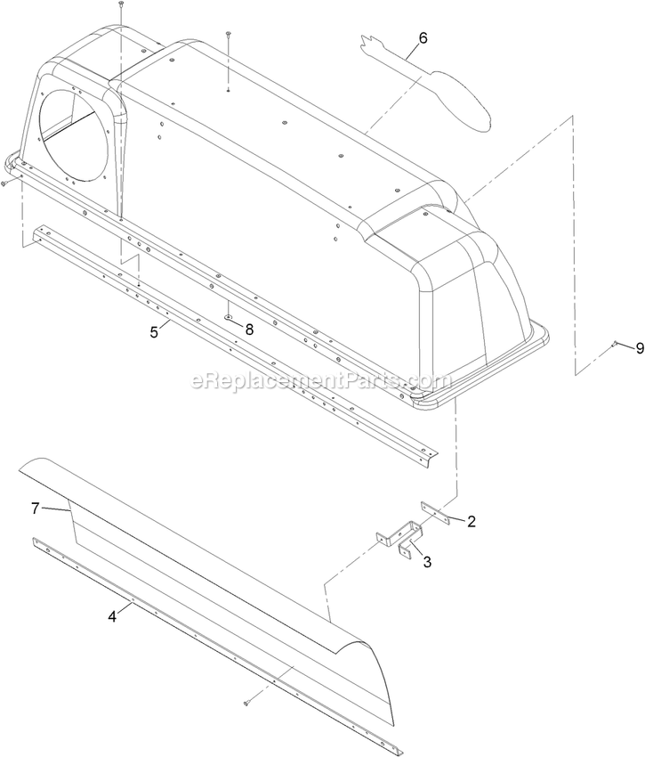 eXmark LZUV3B (408644346-411294211)(2021) Next Lazer Z Ultra Vac Hood Assembly Diagram