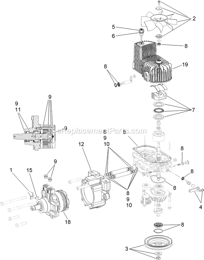 eXmark LZX29EKC606SS (920000-999999)(2011) Lazer Z X-Series Rh Hydro Assembly Diagram