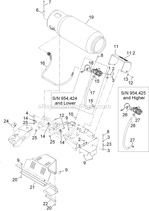 eXmark LZX29PKA606 (920000-999999)(2011) Lazer Z Lpg Lp Valve, Tank And Hose Assembly Diagram