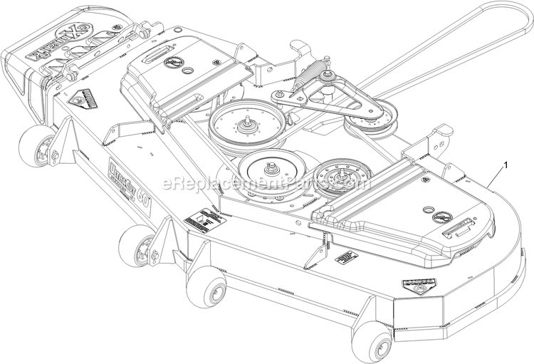 eXmark LZX29PKA606 (920000-999999)(2011) Lazer Z Lpg Complete Deck Assembly Diagram