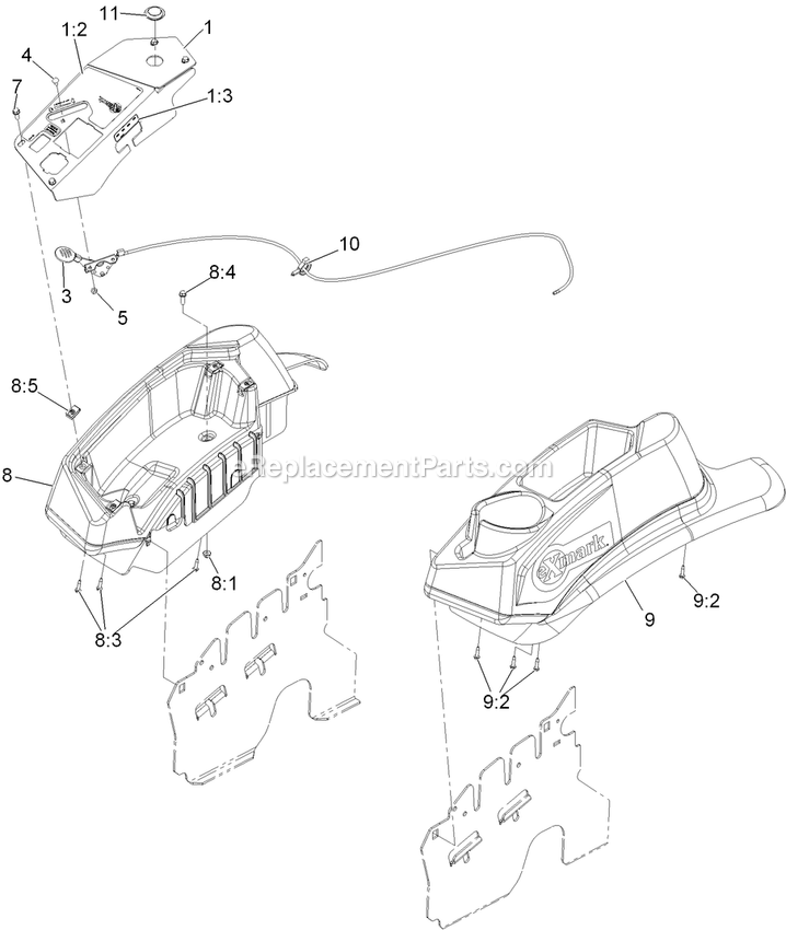 eXmark LZX29PKA606 (920000-999999)(2011) Lazer Z Lpg Controls Assembly Diagram