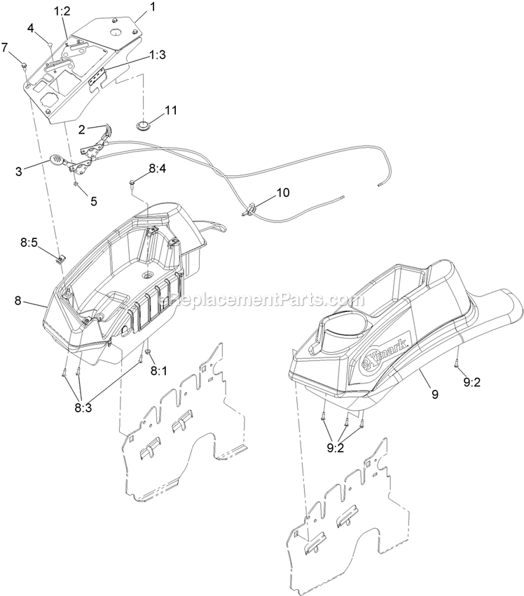 eXmark LZX38KC606CA (920000-999999)(2011) Lazer Z X-Series Controls Assembly Diagram