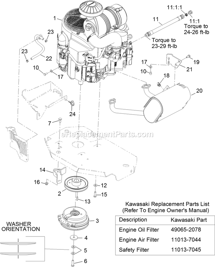 eXmark LZX801KA606SS (312000000-312999999)(2012) Lazer Z X-Series Engine Assembly Diagram