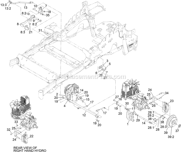 eXmark LZX921GKA606A1 (411294212-999999999)(2022) Lazer Z X-Series Park Brake Assembly Diagram