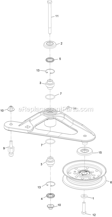 eXmark LZX940EKC60600 (400000000-402082299)(2017) Lazer Z X-Series Idler Assembly Diagram