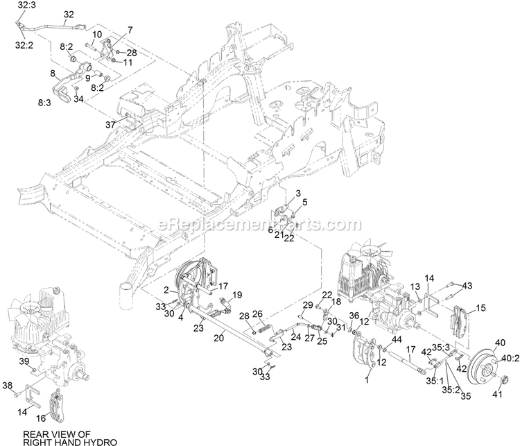 eXmark LZX940EKC606W0 (400000000-402082299)(2017) Lazer Z X-Series Park Brake Assembly Diagram