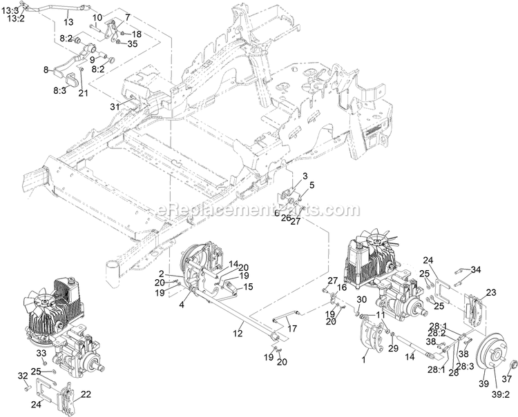 eXmark LZX940EKC606W0 (406294345-408644345)(2020) Lazer Z X-Series Park Brake Assembly Diagram